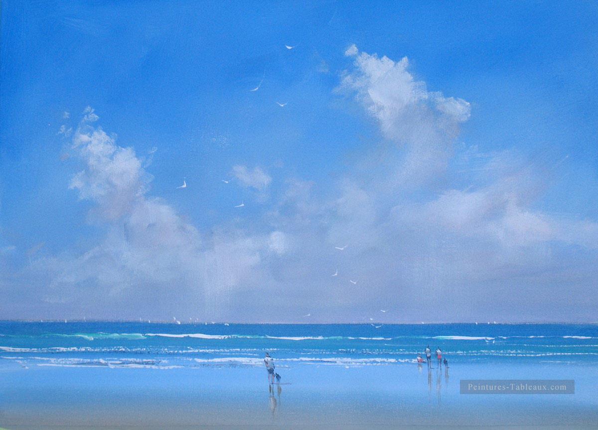 plage temps abstrait paysage Peintures à l'huile